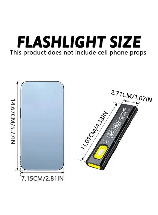 1PC USB Rechargeable Portable Flashlight 5 In 1 Magnetic Base Hands Free Work Light - Image 4