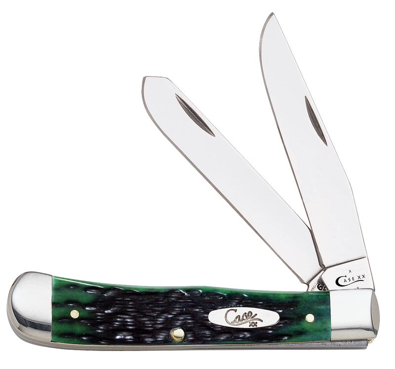 Case XX WR Pocket Knife Trapper Kentucky Bluegrass Jig Bone Item 22760  6254 SS  Length Closed 4 18 Inches