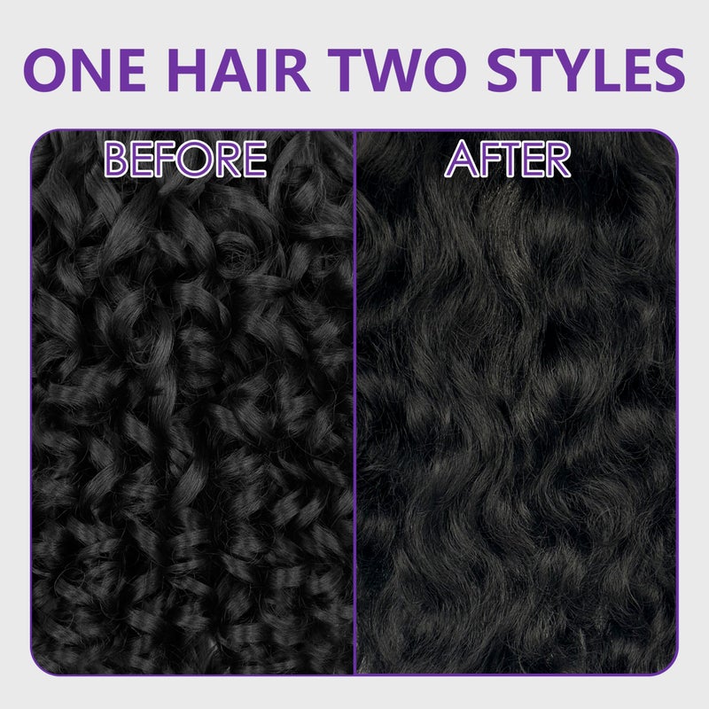 SOKU Long Curly Wig, Glueless Lace Front Wigs for Black Women 22 Inch Pre Plucked Ready to Wear Black Layered Wig with Natural Hairline 13x4x1 HD Lace Frontal - Image 5