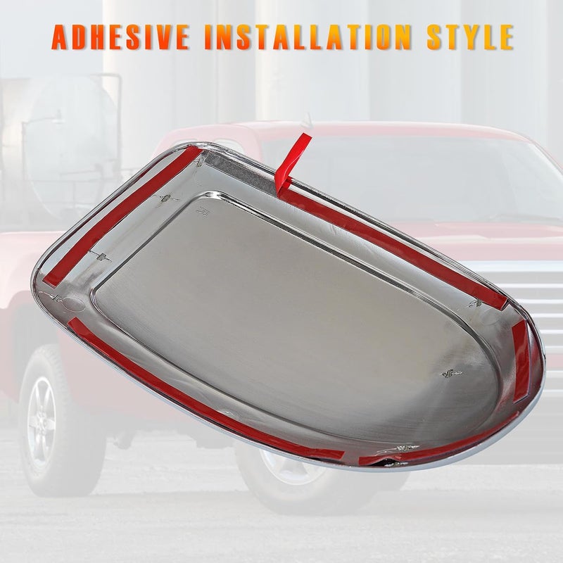 AMSPRAC Chromed Door Side Mirror Half Caps,Rearview Mirror Cover fit for Chevy Silverado GMC Sierra 1500 2500 3500 1999-2006,w/Adhesive Overlay Style,2PCS - Image 5