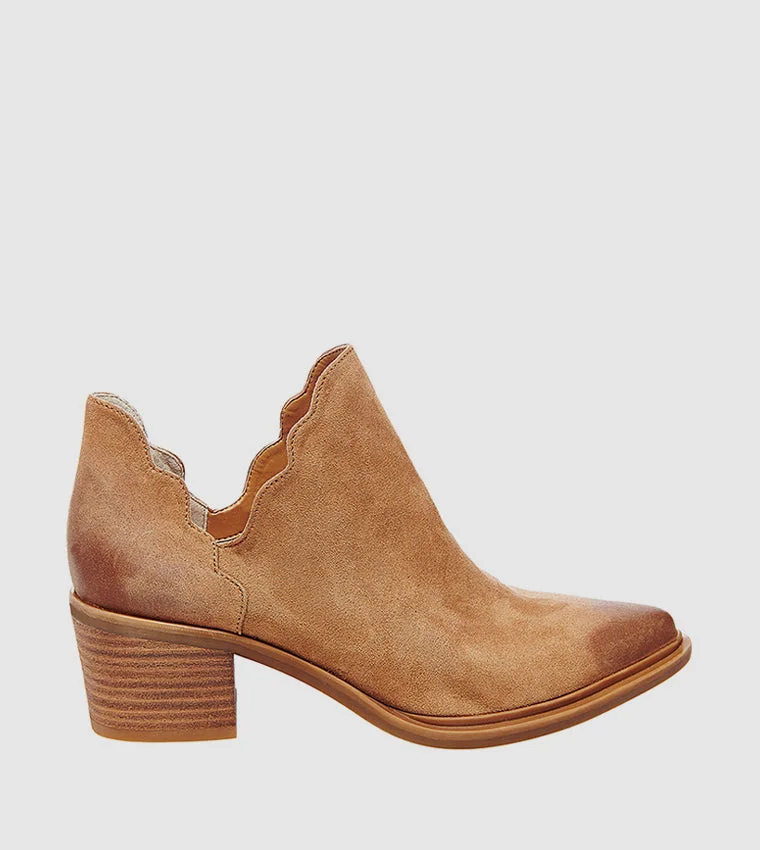 Mid-Casual Beige Women's Boots