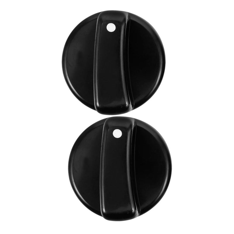 Gas Stove Knobs Replacement Set Of 2 Black Plastic Control Knobs For Kitchen Cooktop - Image 2