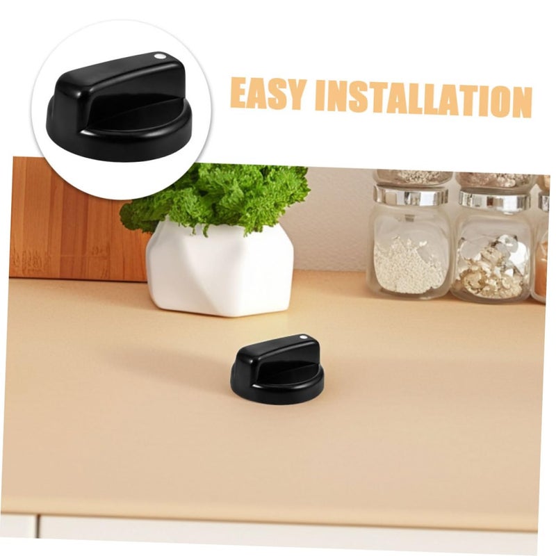 Gas Stove Knobs Replacement Set Of 2 Black Plastic Control Knobs For Kitchen Cooktop - Image 4