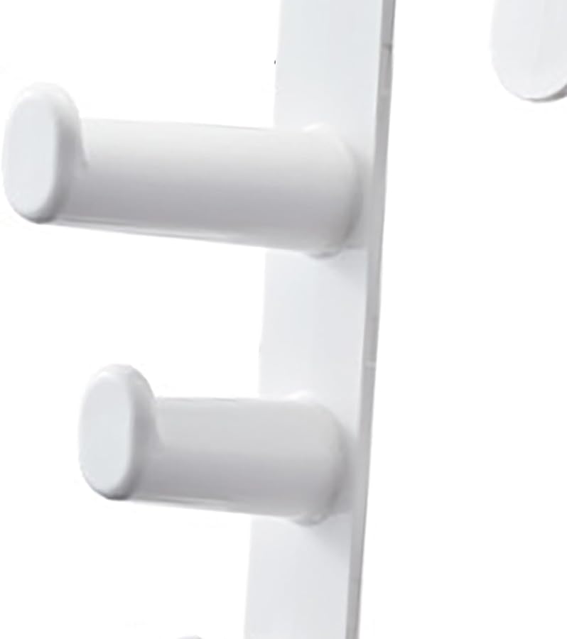 White Over The Door Hooks No Drilling Space Saving Coat Towel Rack For Bedroom Bathroom - Image 4