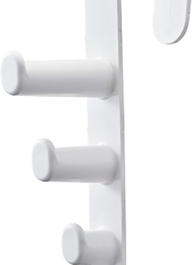 White Over The Door Hooks No Drilling Space Saving Coat Towel Rack For Bedroom Bathroom - Image 1