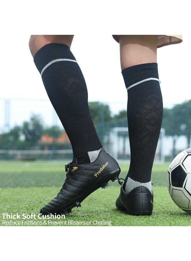 جناح السماء جوارب كرة القدم للرجال (1/2/3/4 زوج) وسادة رياضية، قابلة للتنفس، مريحة، مضادة للانزلاق، حماية من الوسادة، امتصاص العرق، جوارب رياضية للأطفال والشباب والبالغين - Image 4