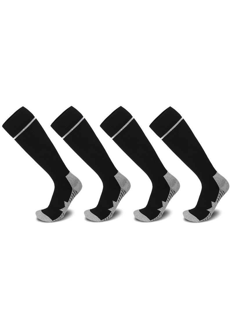 جناح السماء جوارب كرة القدم للرجال (1/2/3/4 زوج) وسادة رياضية، قابلة للتنفس، مريحة، مضادة للانزلاق، حماية من الوسادة، امتصاص العرق، جوارب رياضية للأطفال والشباب والبالغين - Image 1