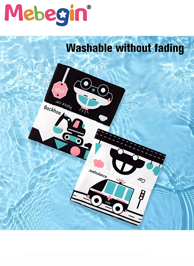 MEBEGIN Foldable Cloth Book with Mirror, Tummy Time Mirror Toys for Babies, High Contrast Baby Sensory Toys with Crinkle Cloth Book & Teethers, Montessori Toys, Creative Portable Baby Development Toy, Excellent Tool for Early Learning Education and Enlightenment  - Image 5