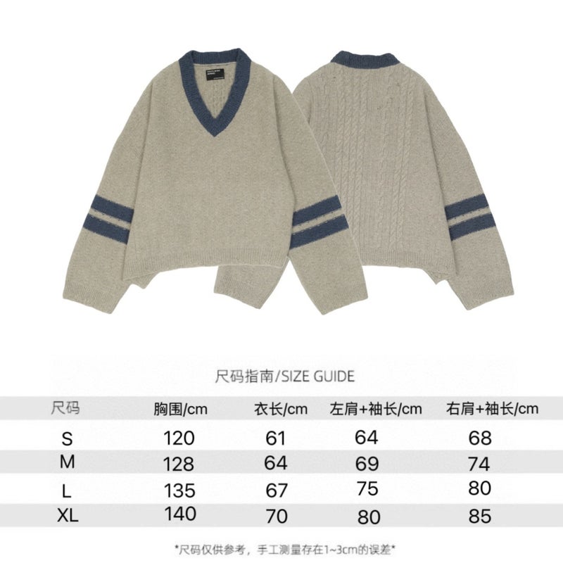 Erd Melancholic Wealthy Second-Generation Twisted Pattern Old Money Style Irregular Distressed Unisex Knit Sweater Cardigan Jacket - Image 1