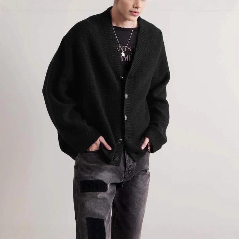 Erd Melancholic Wealthy Second-Generation Twisted Pattern Old Money Style Irregular Distressed Unisex Knit Sweater Cardigan Jacket - Image 3