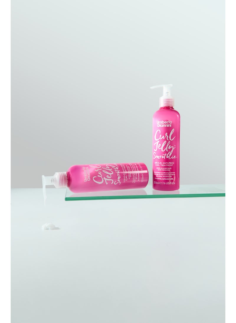 Umberto Giannini جيل هيدراتينغ كيرل سموذي - كريم مغذي ينعّم ويرطب التجاعيد، يقلل من التجاعيد ويترك الشعر ناعماً ومليئاً بالحيوية (225 مل) - Image 4