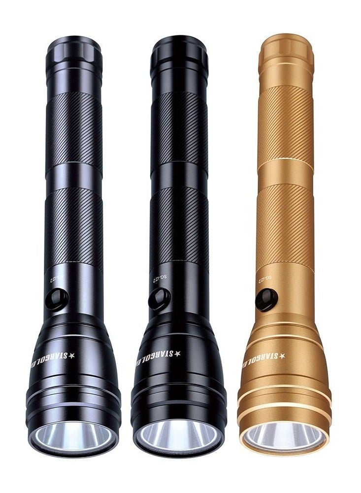Stargold Emergency Torch Light Rechargeable LED Flashlight Set Of 3 - Image 1