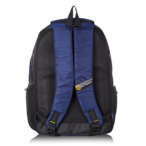 Half Moon 30L Waterproof 15.6 Inch 3 Compartment Laptop Backpack For Men's Women's Boys & Girls (Navy Blue), Medium - Image 5