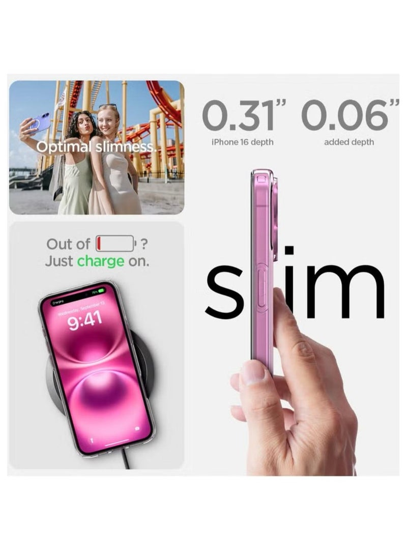 Spigen Liquid Crystal MagFit for iPhone 16 PLUS Case Cover with MagSafe (2024) - Crystal Clear - Image 5