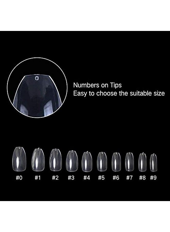 Belicia Short Coffin Shape Nails Tips 200Pcs Clear And Natural Full Cover Acrylic Artificial Ballerina Fake Nails With Box For Nail Salon(Short Coffin Nail) - Image 4
