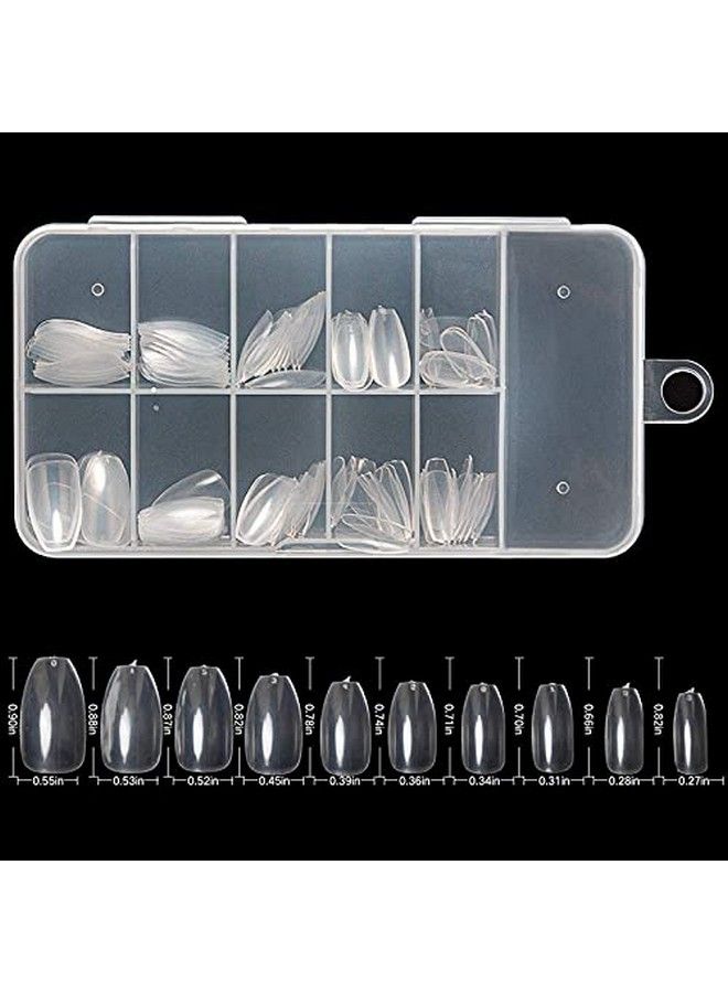 Belicia Short Coffin Shape Nails Tips 200Pcs Clear And Natural Full Cover Acrylic Artificial Ballerina Fake Nails With Box For Nail Salon(Short Coffin Nail) - Image 3