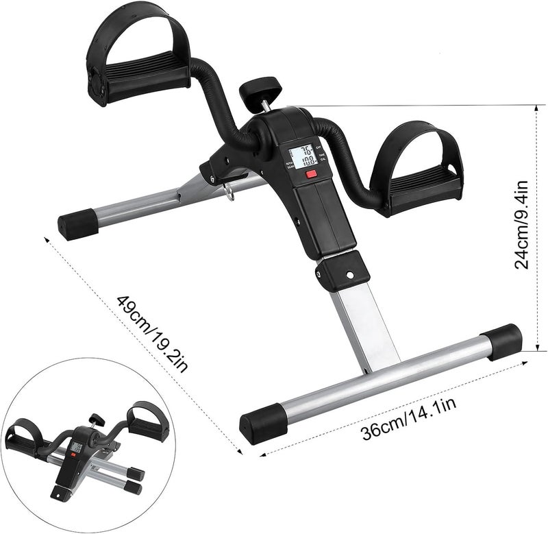 AGM Folding Pedal Exerciser, Mini Exercise Bike Under Desk Bike Foot Pedal Exerciser - Image 5