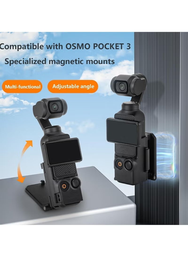 Magnetic Mount Stand Compatible with DJI Osmo Pocket 3, Holder Expansion Adapter Mount Bracket Accessories Adjustable Clip Clamp Mount with Expand Frame - Image 5