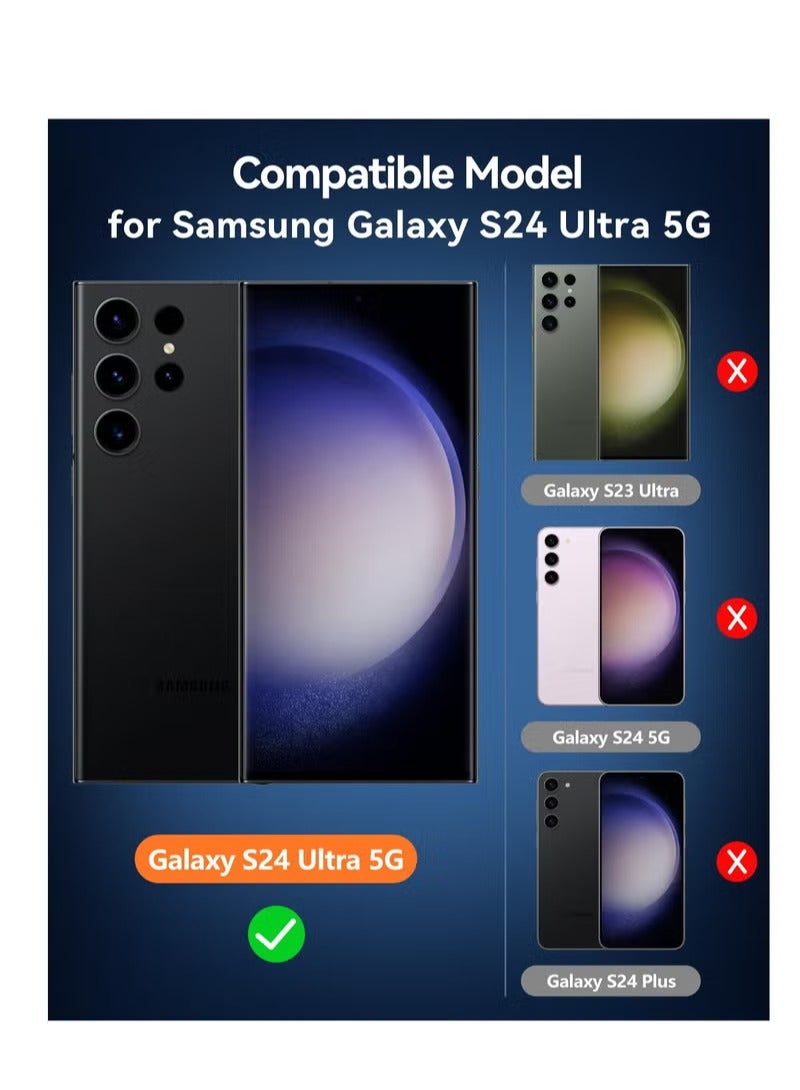 Reacon Tempered Glass Screen Protector, for Samsung Galaxy S24 Ultra, 2 Pack 6.8'' 5G, Full Coverage, Transparent HD Clear Anti-Scratch (Not for Galaxy S24 Plus & S24 6.1") - Image 2