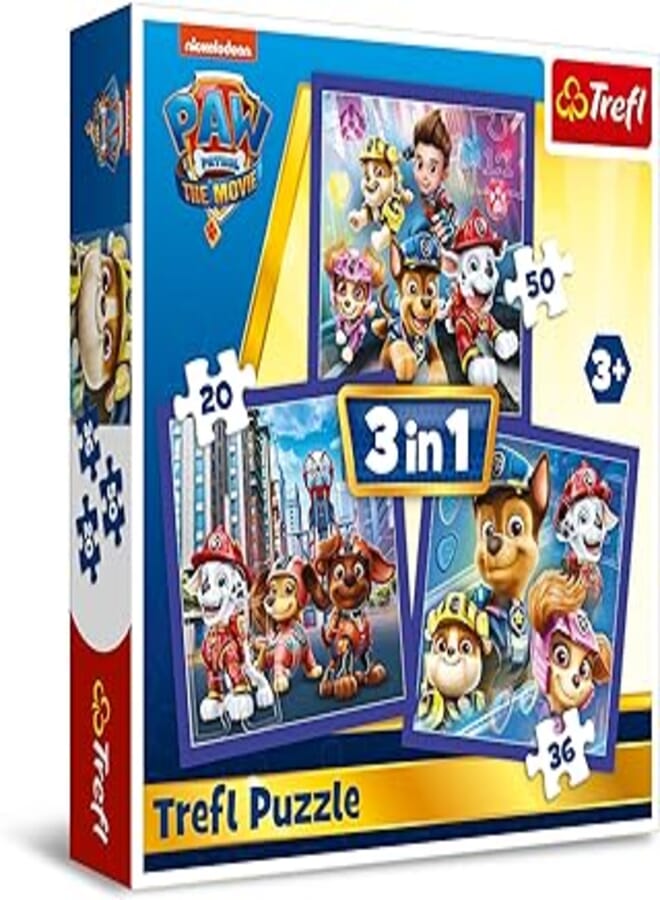 Trefl 3 in 1 Puzzle Paw Patrol, Ready for action