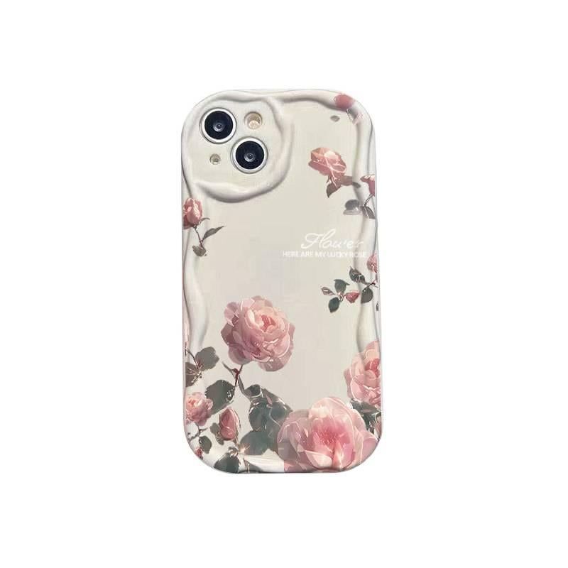 Protective Case | Black | Shockproof Cover for iPhone 13 | Pink Rose Pattern | Drop Protection - Image 5