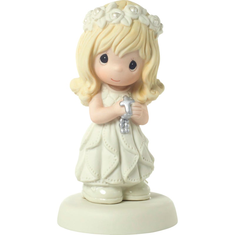 Precious Moments Precious Moments Communion Figurine May His Light Shine In Your Heart Today And Always First Communion Gift For Girls Bisque Porcelain Religious Keepsake for Catholic and Christian Faith