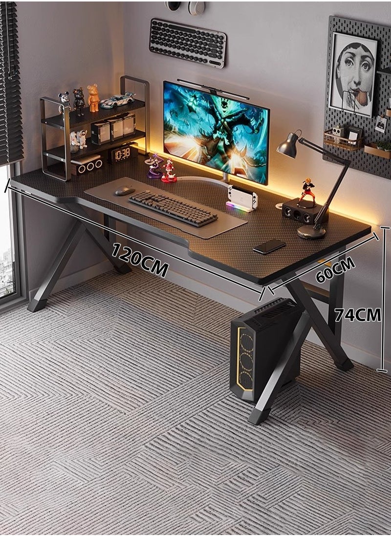 U-LIAN - U-LIAN Gaming Table,Small Gaming Desk,Ergonomic PC Computer Desk,Computer Table with Carbon Fibre Surface, Kids Desk,Writing Study Desk or Home Office Desks,Ideal for Students and Gamers - Image 1