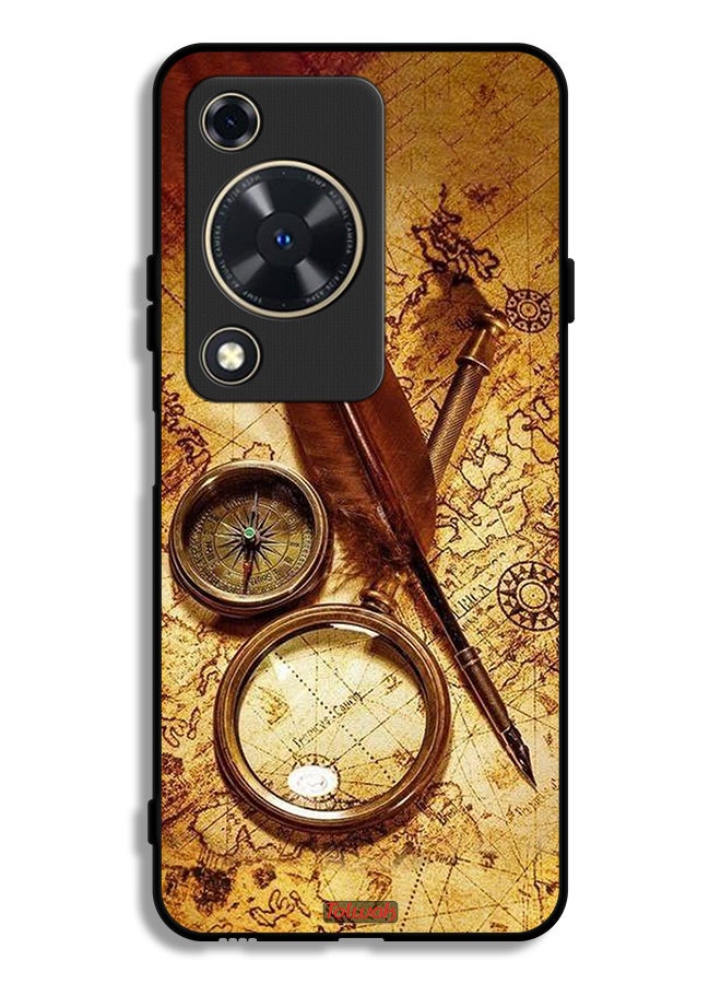 Tolwak Huawei Nova Y72S Protective Case Cover Vintage Compass