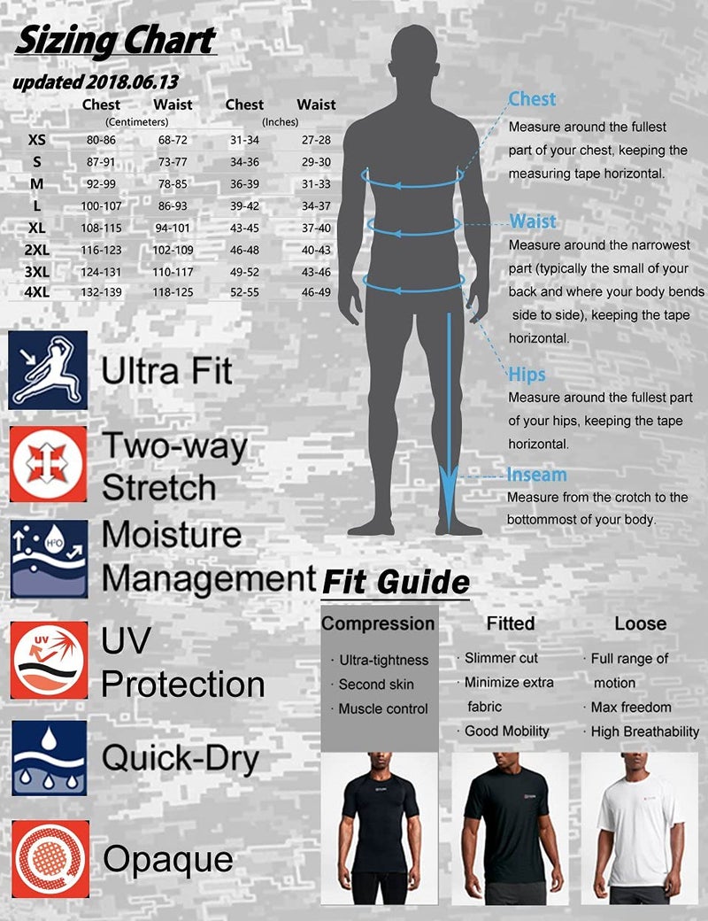 HUGE SPORTS HUGE SPORTS Men's Splice UV Sun Protection UPF 50+ Skins Rash Guard Long Sleeves (Pixel Dark, L) - Image 4