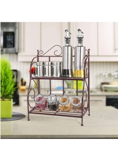 Kitchen Spice Rack Shelf Organizer ( 2 Tier ) - pzsku/ZFE0D6CA6DB70A3344E70Z/45/_/1691845215/67313ab3-fb74-46d6-88b2-cdfb8a8268c5