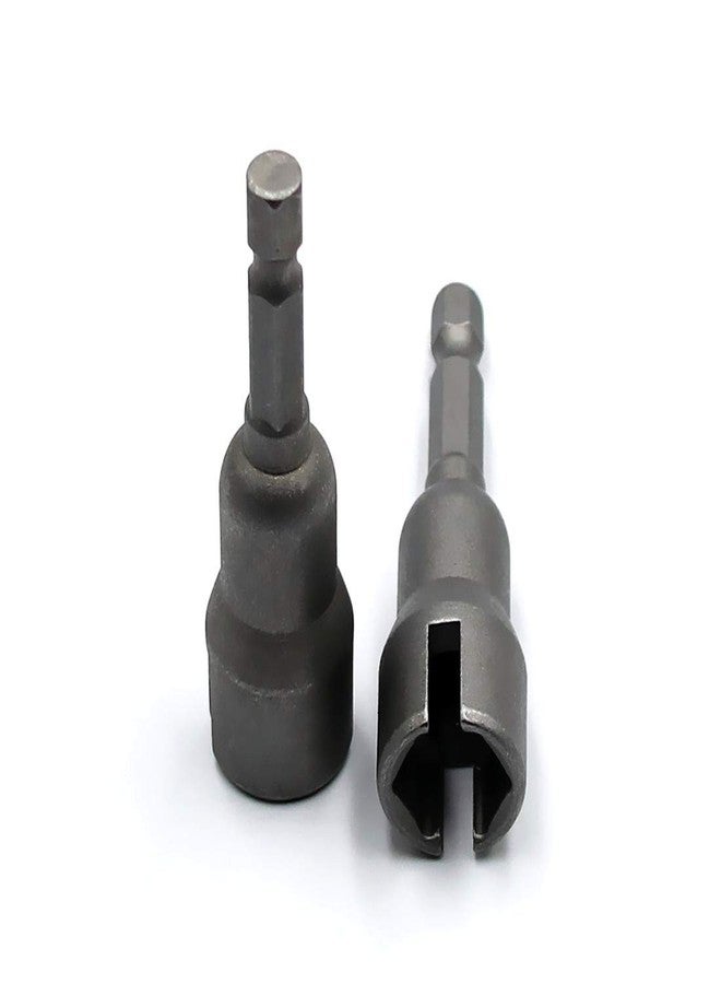 BANFEI 2PCS Power Wing Nut Driver Slot Wing Nut Drill Bit Socket Wrenches Tool 1/4 Inch Hex Shank for Panel Nuts Screws Eye Q-Hanger C Hook Bolt - Image 5