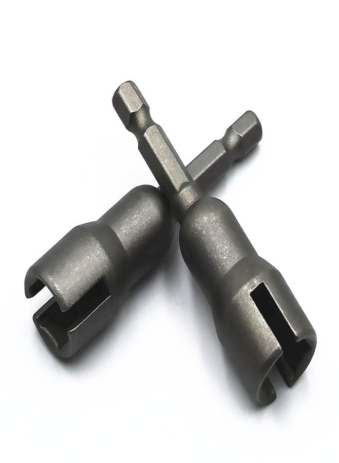 BANFEI 2PCS Power Wing Nut Driver Slot Wing Nut Drill Bit Socket Wrenches Tool 1/4 Inch Hex Shank for Panel Nuts Screws Eye Q-Hanger C Hook Bolt - Image 4