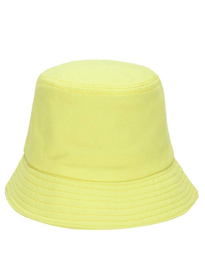 Krystle Men's & Women's Cotton Bucket Fishermen Beach Bucket Cap|Hat -(Yellow)