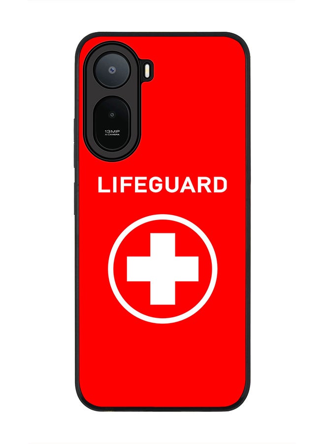 Stylizedd Rugged Case for Xiaomi Redmi A7 Pro 4G / Poco C81 / Poco C81 Pro / Poco C85x 5G- Slim Fit Hybrid Rubber Cover Lifeguard