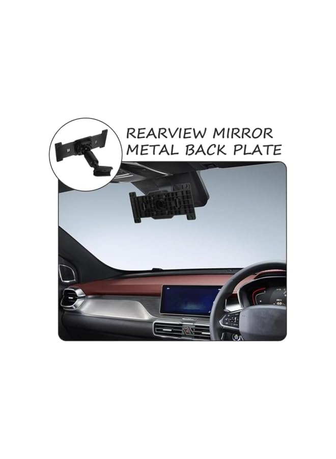 S-TOP Rear View Mirror Back Plate Panel Heavy Duty Camera Mounting Plate with Adjustable Arm Perfect Fit for Front and Rear View Dash Cam Installation in Vehicles - Image 1