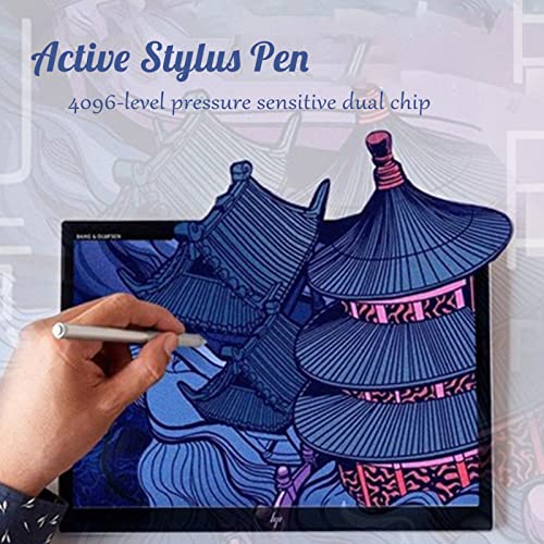 Yoidesu 3 Keys Silver Active Digital Pen for HP EliteBook ZBook x360 1030 1040, 4096 Pressure Sensitivity Stylus Pen with Replacement Nibs, Magnetic Induction for Elite x2 G4 - Image 2