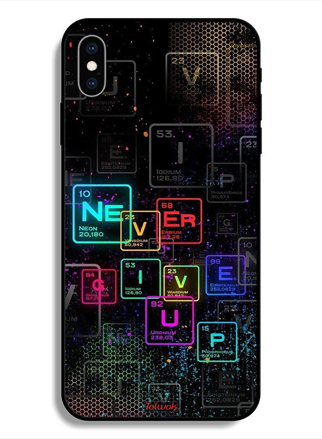 Tolwak Protective Case For Apple iPhone X Never Give Up Art - Image 1