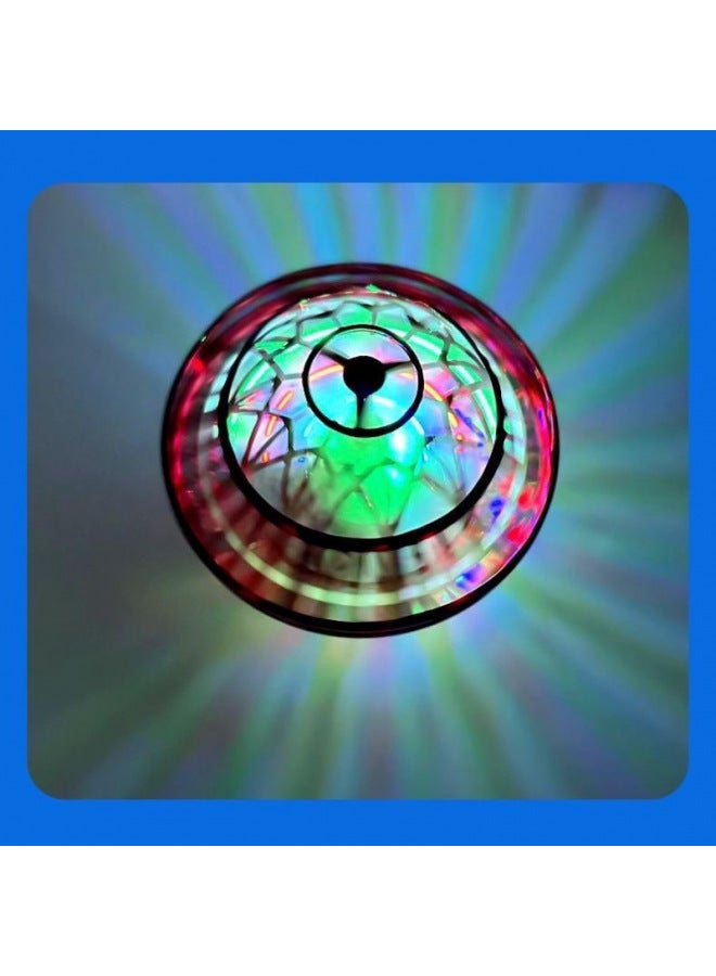 25 Years Children's Gift Intelligent Induction Levitation Swing Flying Ball Luminous Gyro Black Technology Boys And Girls Children's Toys-Color:Try The Simplified Version 【red】-Specification:Brand Generation: Ufo Shape 【non-round Old Model】 - Image 1