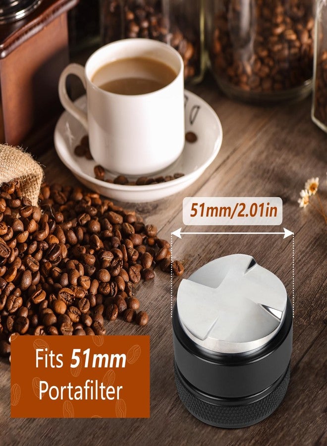 VIGIND 51mm Adjustable Espresso Coffee Distributor,Espresso Distribution Tool with 4 Angled Slopes Fits 51mm Bottomless Portafilter - Image 2