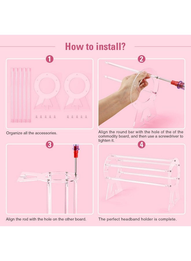 Suneerplay Headband Holder Clear, Acrylic Headband Organizer, Headband Holder Organizer, Headband Display Stand, Headband Storage Stand, Hairband Stand for Women and Girls - Image 4