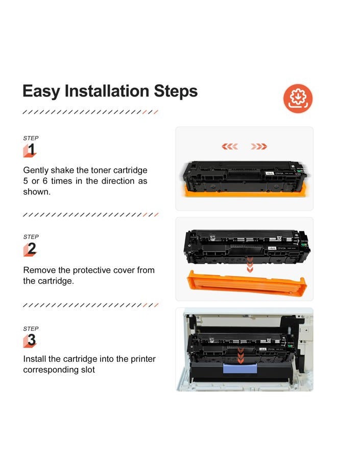 V4INK New Compatible 410A CF410A CF411A CF412A CF413A Toner Cartridge Color Laserjet Pro M452dn M452nw M452dw M377dw, MFP M477fdn M477fdw M477fnw (4 Pack - Black/Cyan/Yellow/Magenta) - Image 5