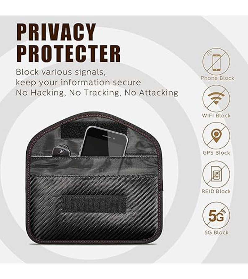 2pcs Black Faraday Bag Portable RFID NFC Signal Blocker Anti Positioning Phone Pouch - Image 4