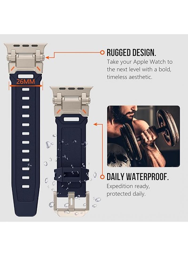 Y&D For Apple watch123456789 Generation 42/44/45/49MM Metal Connection Strap - Image 1