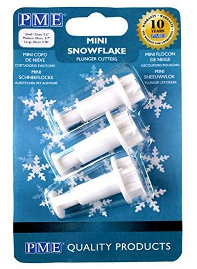 PME Mini Snowflake Plunger Cutter 3-Pieces - Image 1