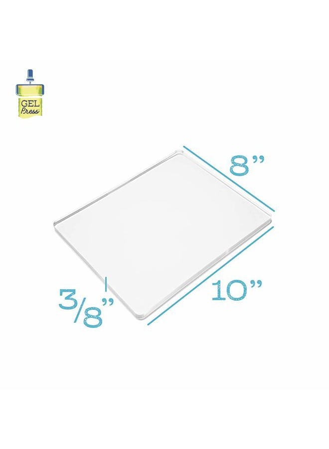 Gel Press Monoprinting Print Plate - 8” X 10” Gel Plate - Printmaking Supplies - Reusable Gel Printing Plate for Press Art for Card Making, Scrapbooking, Journaling, Arts and Crafts, Home Decor - Image 2
