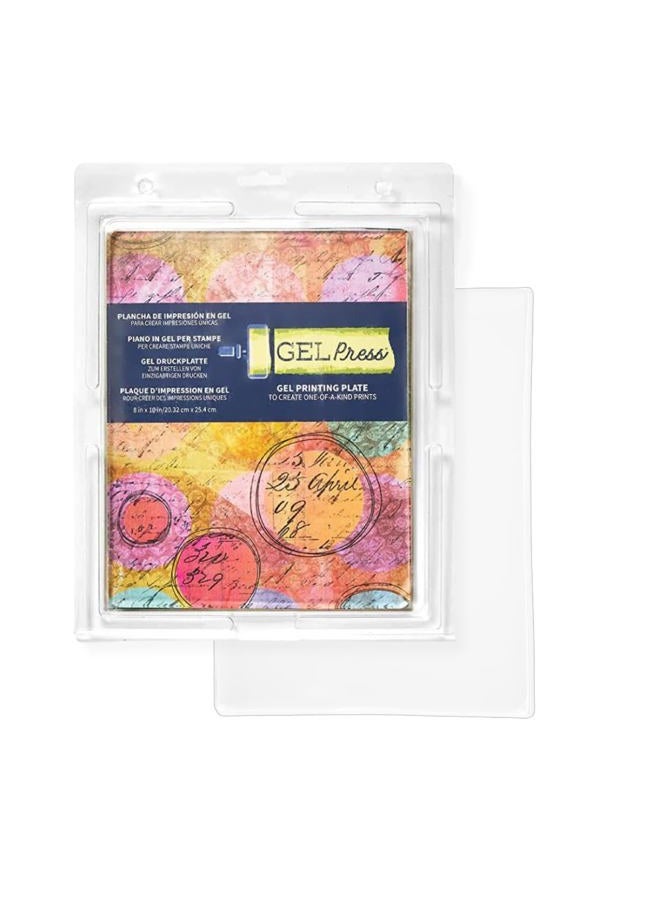 Gel Press Monoprinting Print Plate - 8” X 10” Gel Plate - Printmaking Supplies - Reusable Gel Printing Plate for Press Art for Card Making, Scrapbooking, Journaling, Arts and Crafts, Home Decor - Image 1
