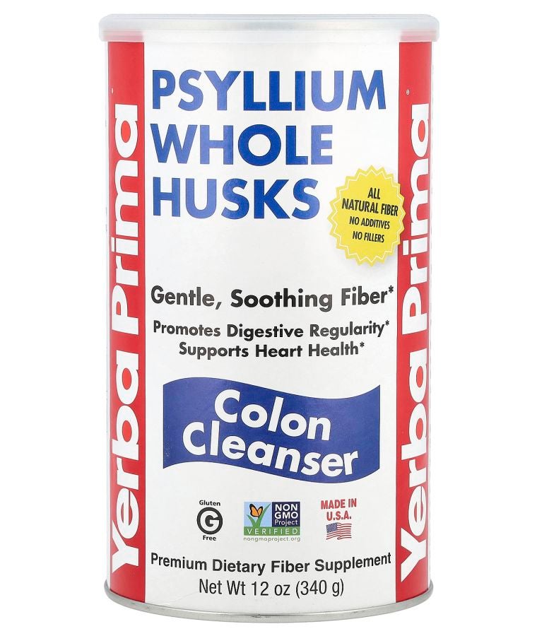 Yerba Prima Psyllium Whole Husks Colon Cleanser 12 oz (340 g)