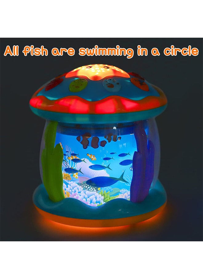 YelaJoy - Baby Toys 4-in-1 Music Projector Rotation Tumble Time Learning Crawl Light Baby Toys Toddler Boys Girls Gift - Image 1