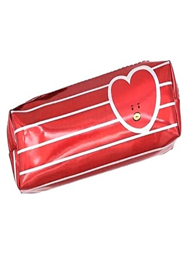 Blue Aura BTS Pencil Pouch Pen Pouch Cosmetic Bag Travel Pouch Multicolor (Tata Pouch Stripes) - Image 1