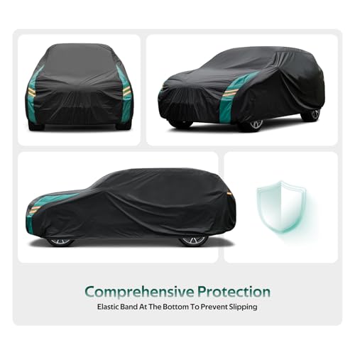 Molebt Compact SUV Car Cover Waterproof All Weather, Universal Fit for Kia Soul, Subaru Crosstrek, Honda HR-V, Nissan Kicks, etc. Rain Winter Sun Protection. (Length: 171"-181") - Image 4